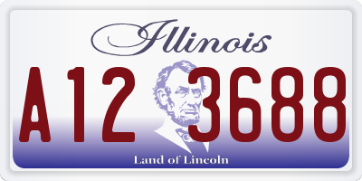 IL license plate A123688
