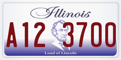 IL license plate A123700