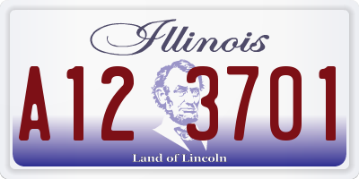 IL license plate A123701