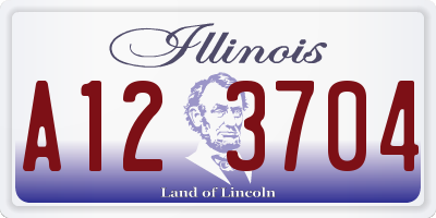 IL license plate A123704