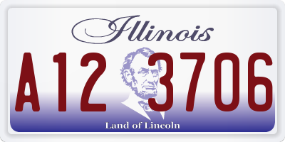 IL license plate A123706