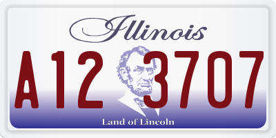 IL license plate A123707