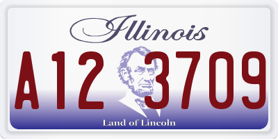 IL license plate A123709