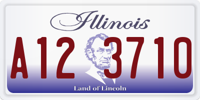 IL license plate A123710