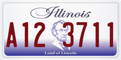 IL license plate A123711