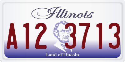 IL license plate A123713