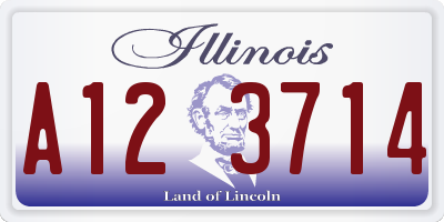 IL license plate A123714