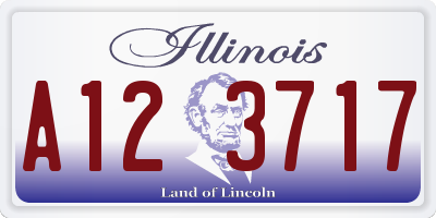 IL license plate A123717