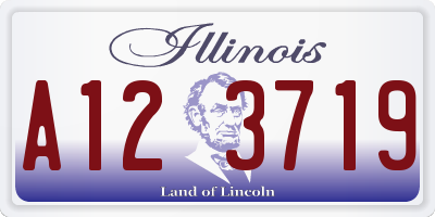 IL license plate A123719