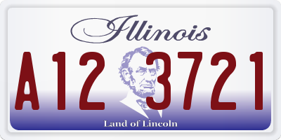 IL license plate A123721