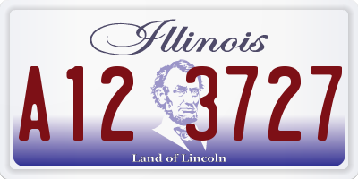 IL license plate A123727