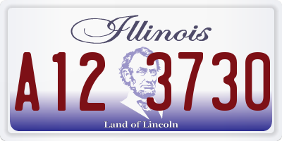 IL license plate A123730