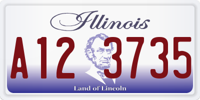 IL license plate A123735