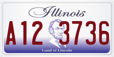 IL license plate A123736