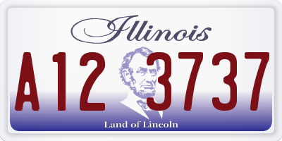 IL license plate A123737