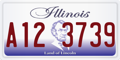 IL license plate A123739