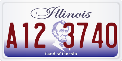 IL license plate A123740