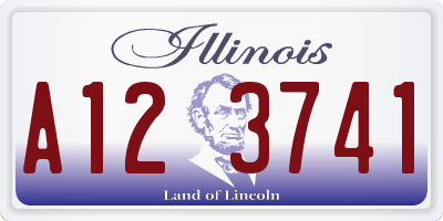 IL license plate A123741