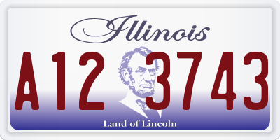 IL license plate A123743