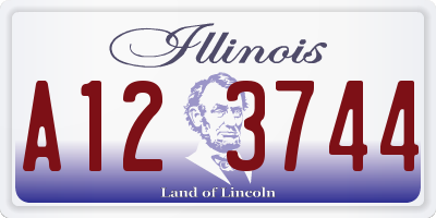 IL license plate A123744