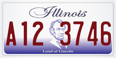 IL license plate A123746