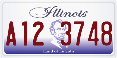 IL license plate A123748