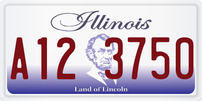 IL license plate A123750
