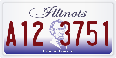 IL license plate A123751