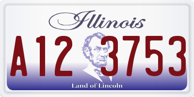 IL license plate A123753