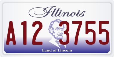 IL license plate A123755