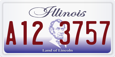 IL license plate A123757