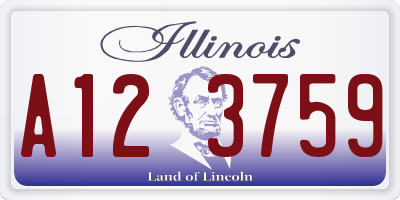 IL license plate A123759