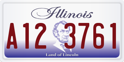 IL license plate A123761