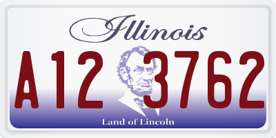 IL license plate A123762