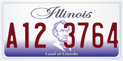 IL license plate A123764
