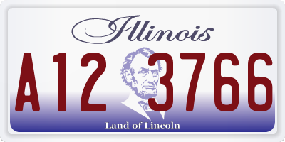 IL license plate A123766