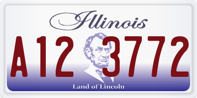 IL license plate A123772