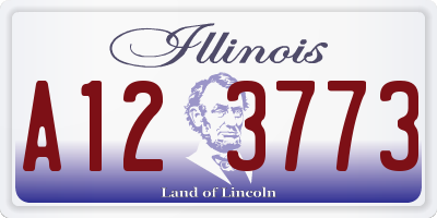 IL license plate A123773