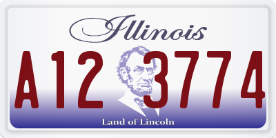 IL license plate A123774