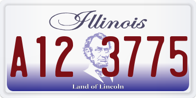 IL license plate A123775