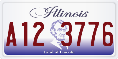 IL license plate A123776