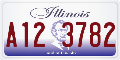IL license plate A123782