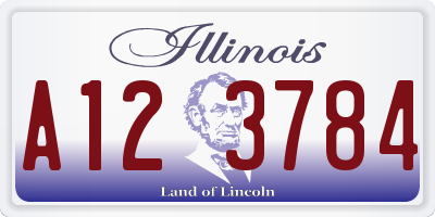 IL license plate A123784