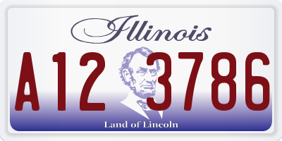IL license plate A123786