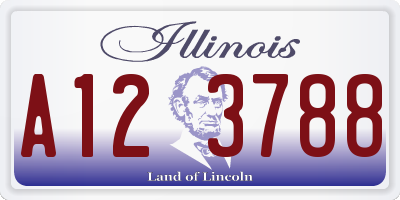 IL license plate A123788