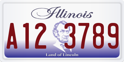 IL license plate A123789