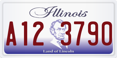 IL license plate A123790