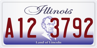 IL license plate A123792