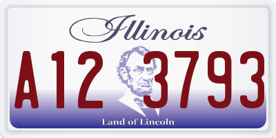 IL license plate A123793
