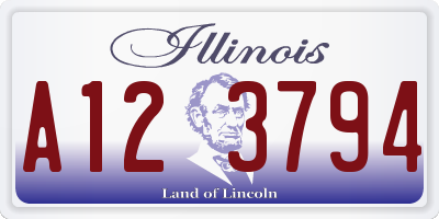 IL license plate A123794